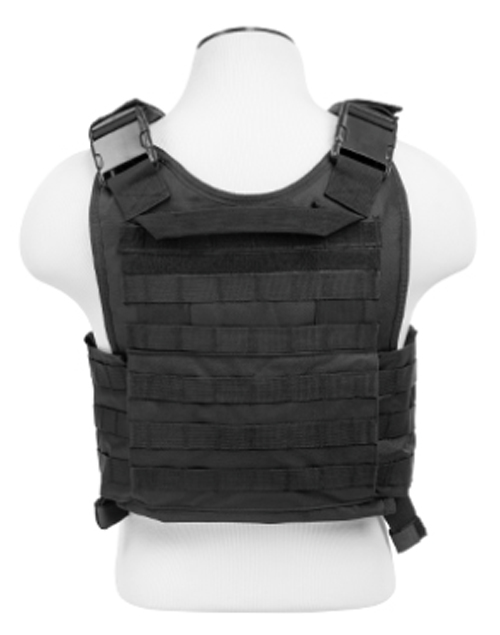 Body Armor AR500 Steel Plates Base Coating Bullet Proof Vest EXP BLK M-XL 10x12s